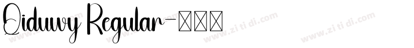 Qiduwy Regular字体转换